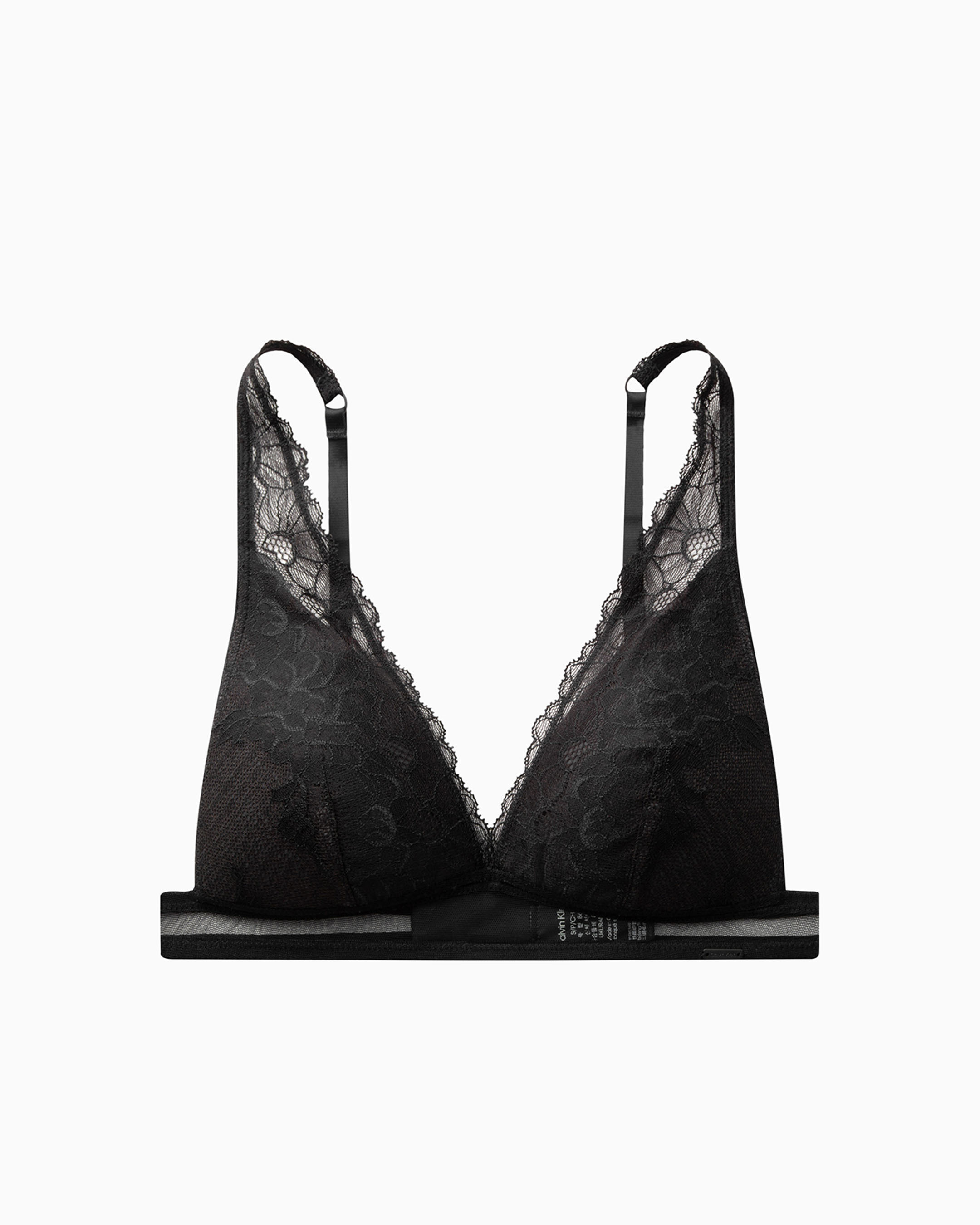 Lace Triangle Bra | black | Calvin Klein Singapore