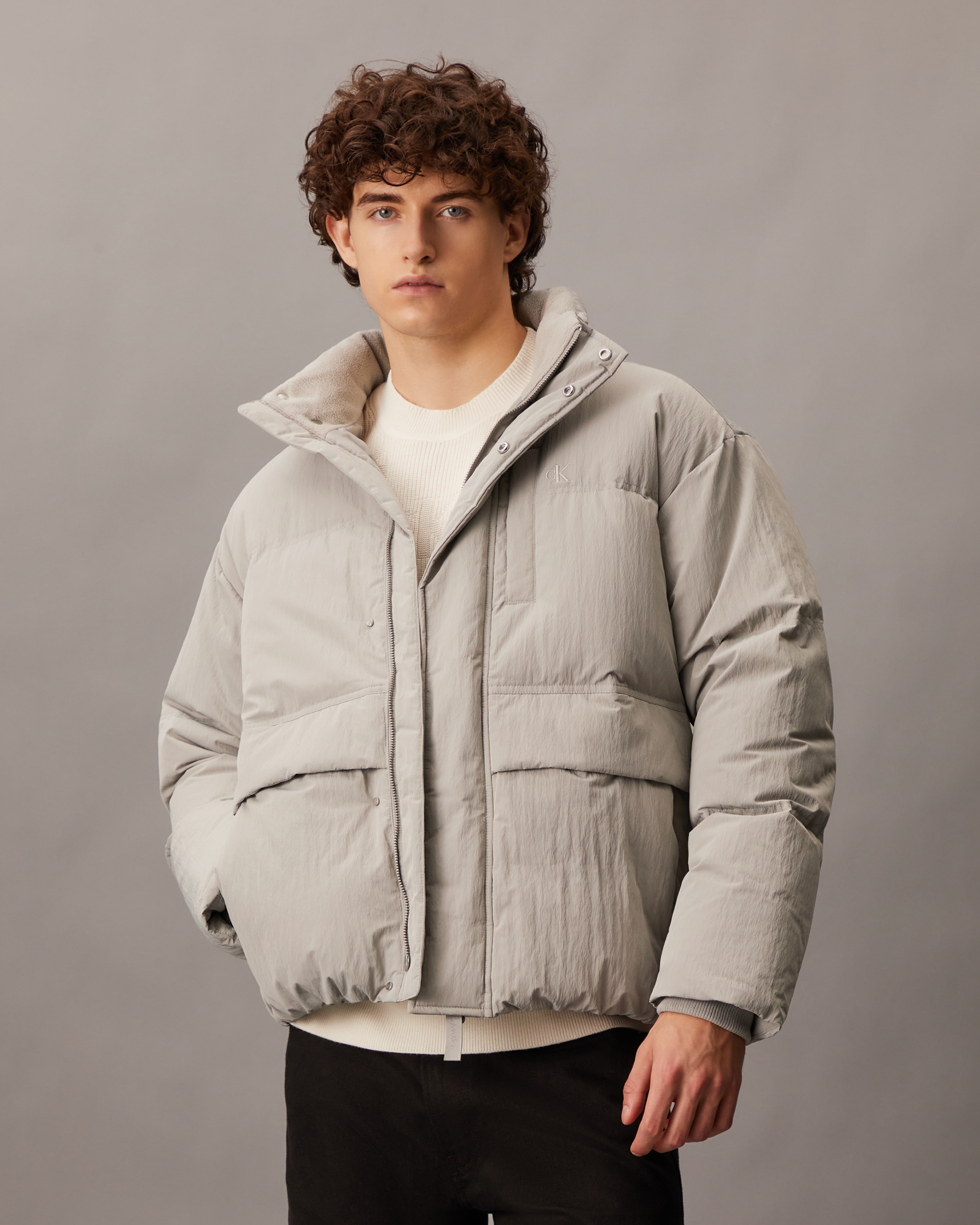 Packable Down Jacket | grey | Calvin Klein Singapore